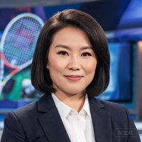 体育分析师李娜的肖像照
